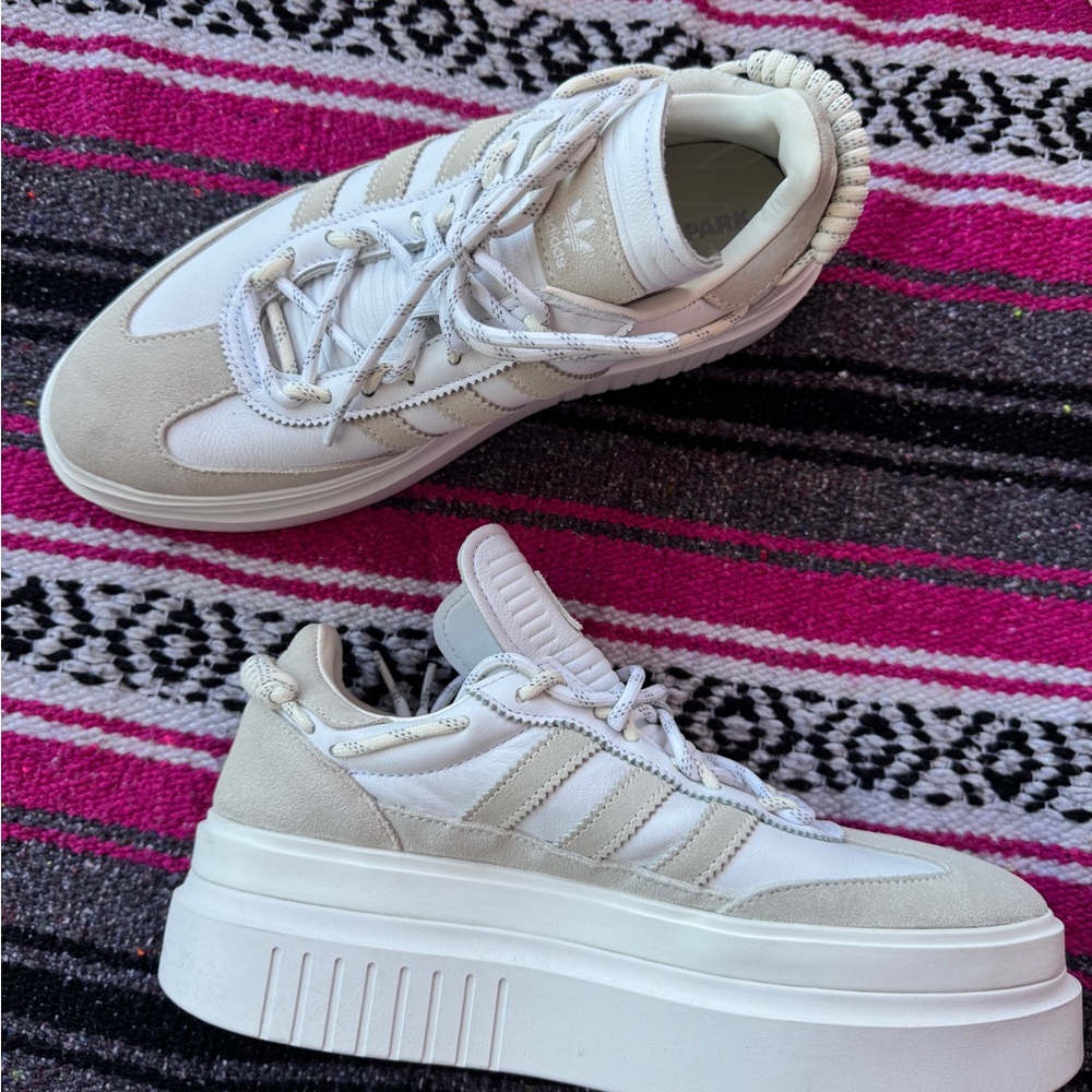 IVY PARK White and Cream Platform Sneakers